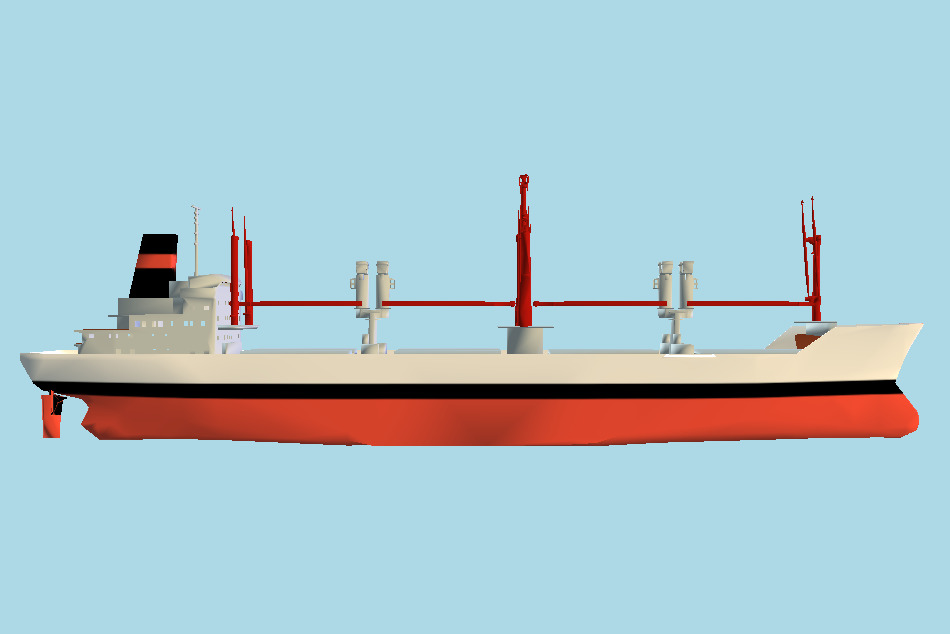Bahrain Cargo Ship 3d model